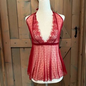 Red , Sexy , Camisole Lingerie
